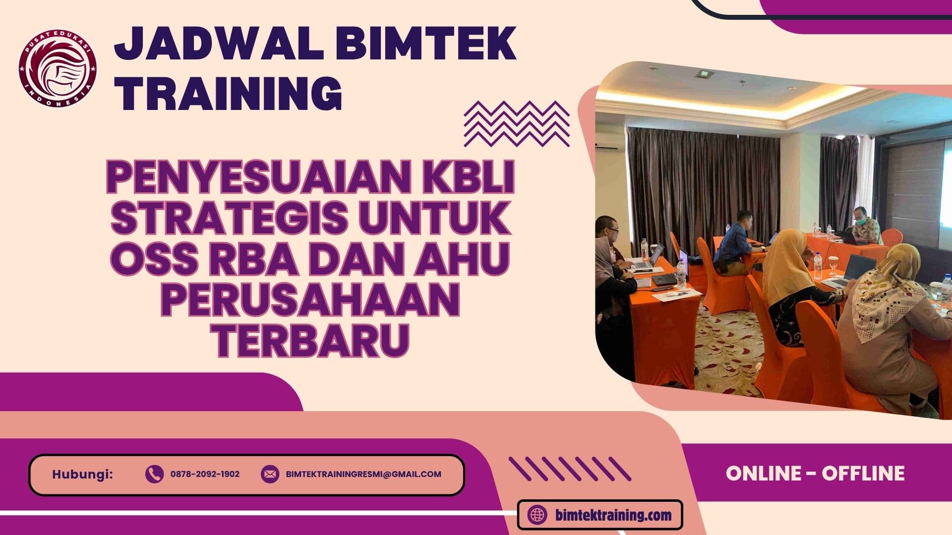Jadwal Bimtek Training Penyesuaian KBLI Strategis untuk OSS RBA dan AHU Perusahaan Terbaru 2026-2027