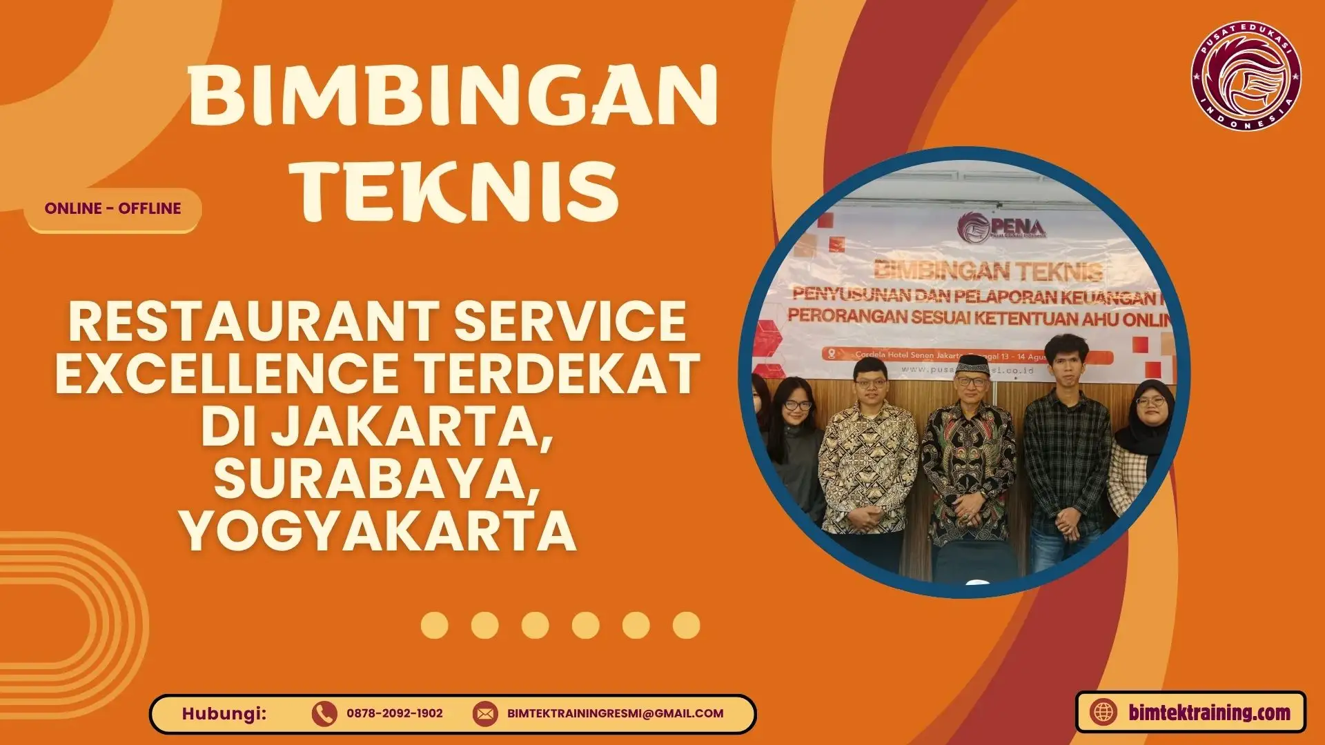Bimtek Restaurant Service Excellence Terdekat di Jakarta, Surabaya, Yogyakarta