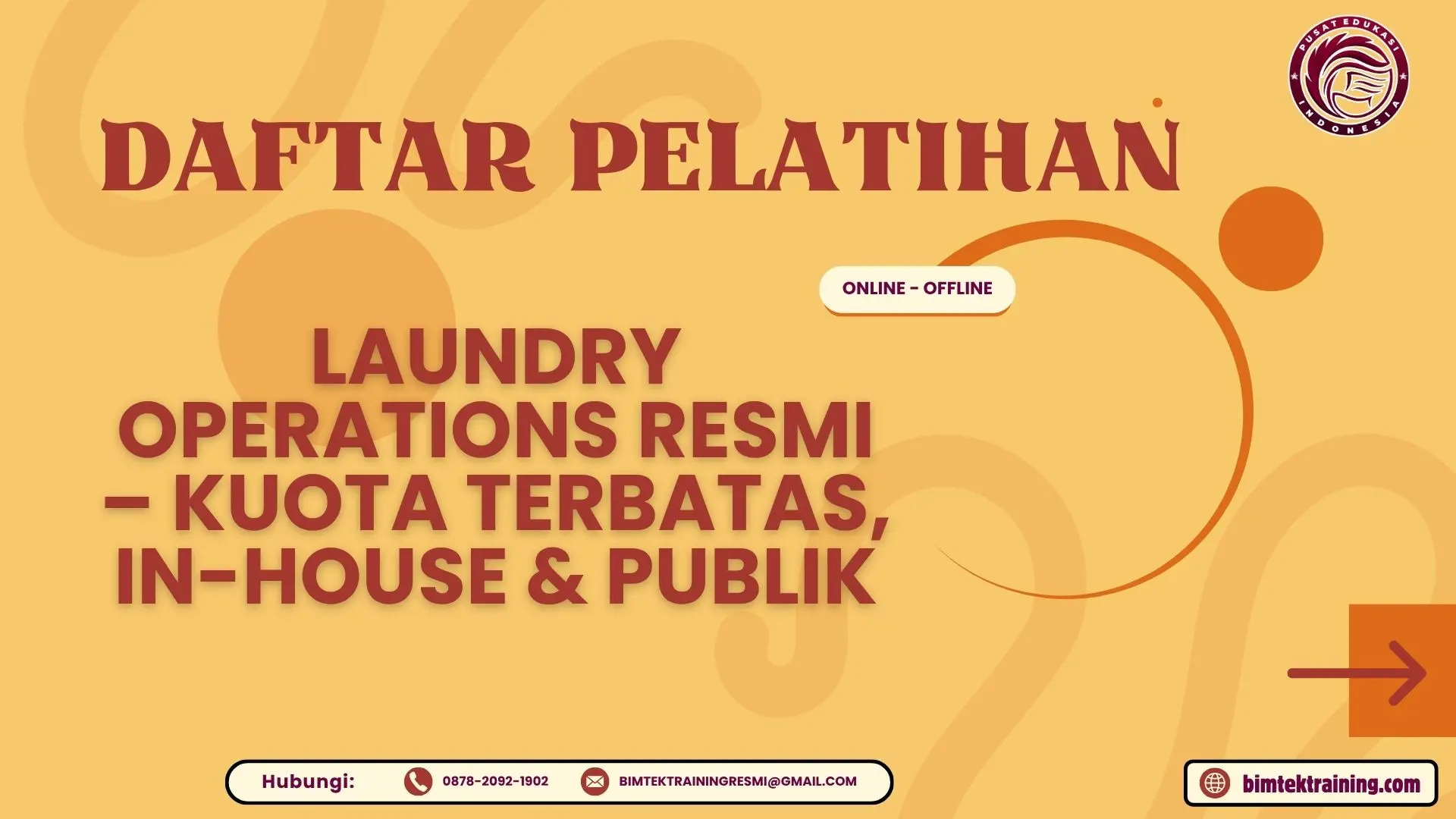 Daftar Pelatihan Laundry Operations Resmi – Kuota Terbatas, In-House & Publik