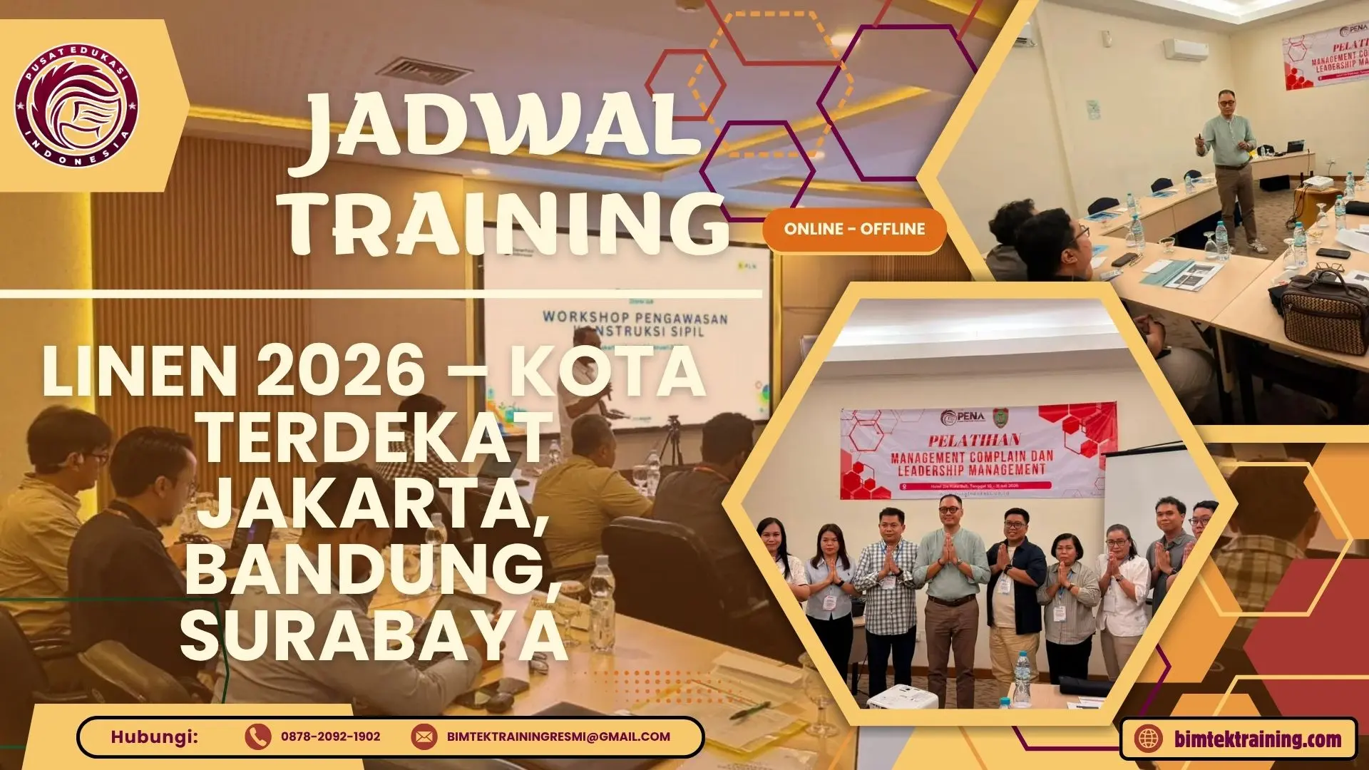 Jadwal Training Linen 2026 – Kota Terdekat Jakarta, Bandung, Surabaya