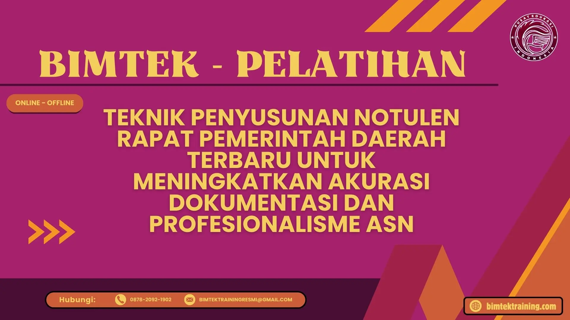 Pelatihan Teknik Penyusunan Notulen Rapat Pemerintah Daerah 2026–2027 untuk ASN